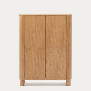 Aparador alto Salaya de madera contrachapada de fresno FSC Mix Credit 100 x 134 cm