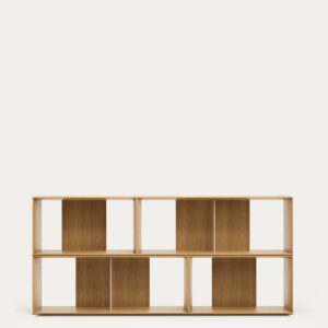 Set Litto de 4 estanterías modulares de chapa de roble 168 x 76 cm