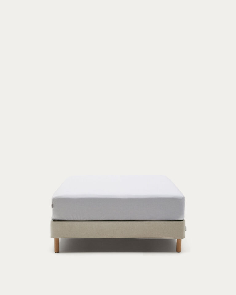 Base desenfundable Ofelia crudo con patas de madera maciza de haya para colchón 90x200cm F