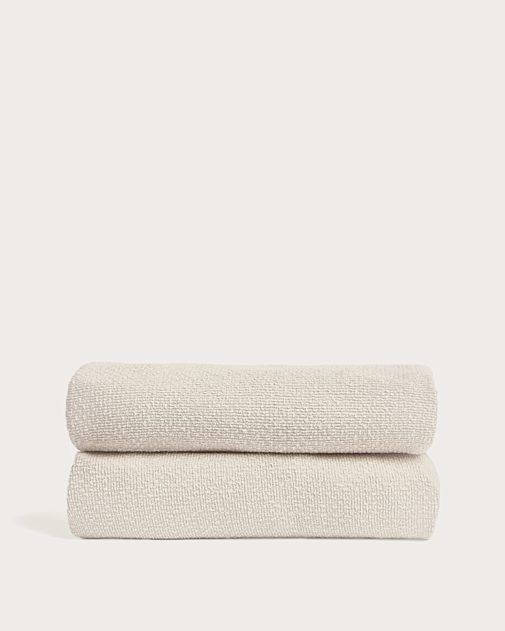 Funda para cama Martina de chenilla crudo para colchón de 160 x 200 cm