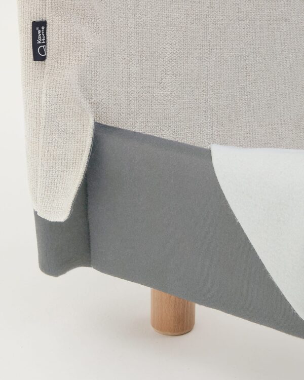 Funda para cama Valma de chenilla perla para colchón de 90 x 200 cm