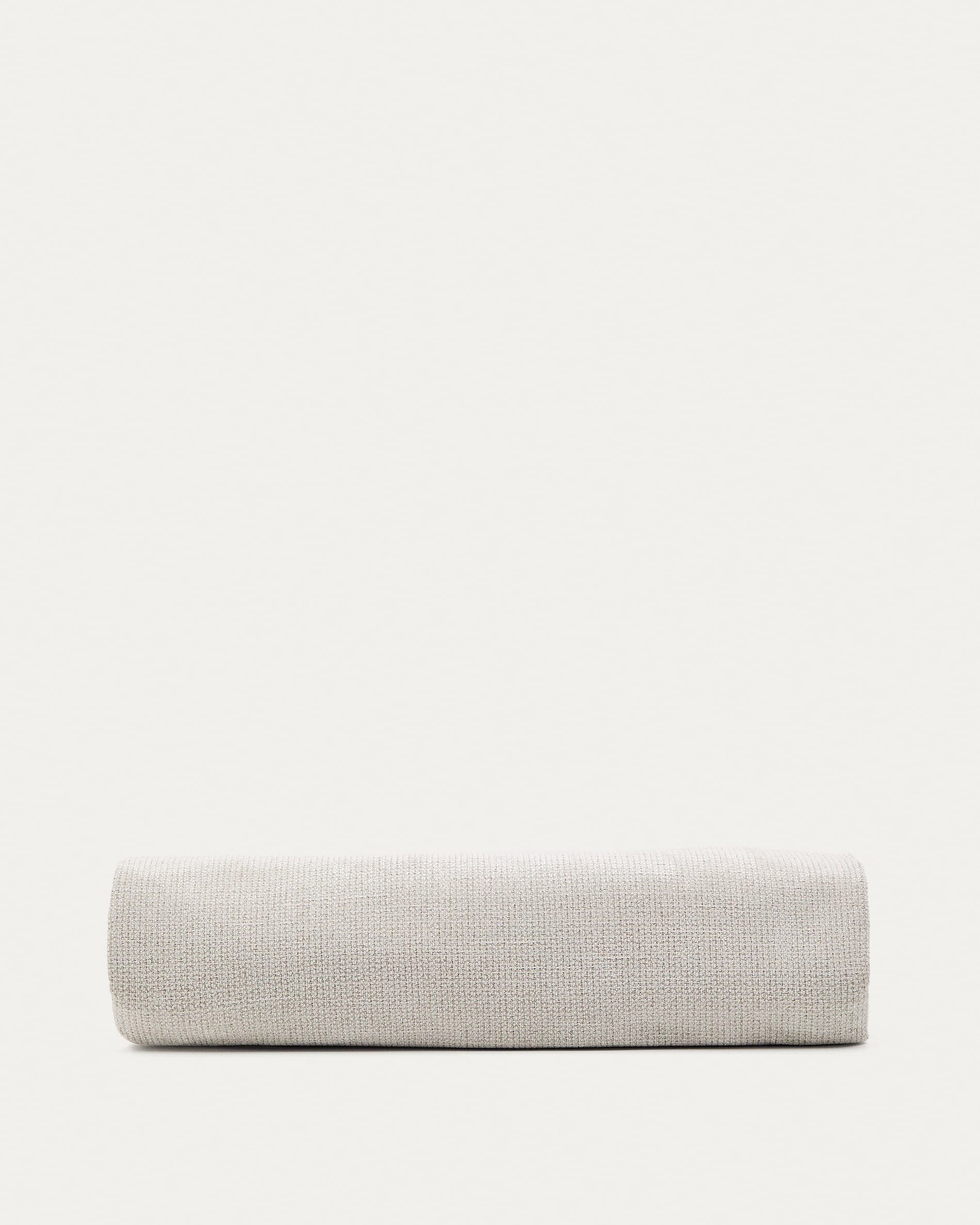 Funda para cabecero Valma de chenilla perla para cama de hasta 90 cm