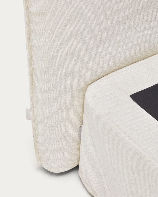 Cama desenfundable Jaira de chenilla blanco para colchón de 150x190cm FSC Mix Credit