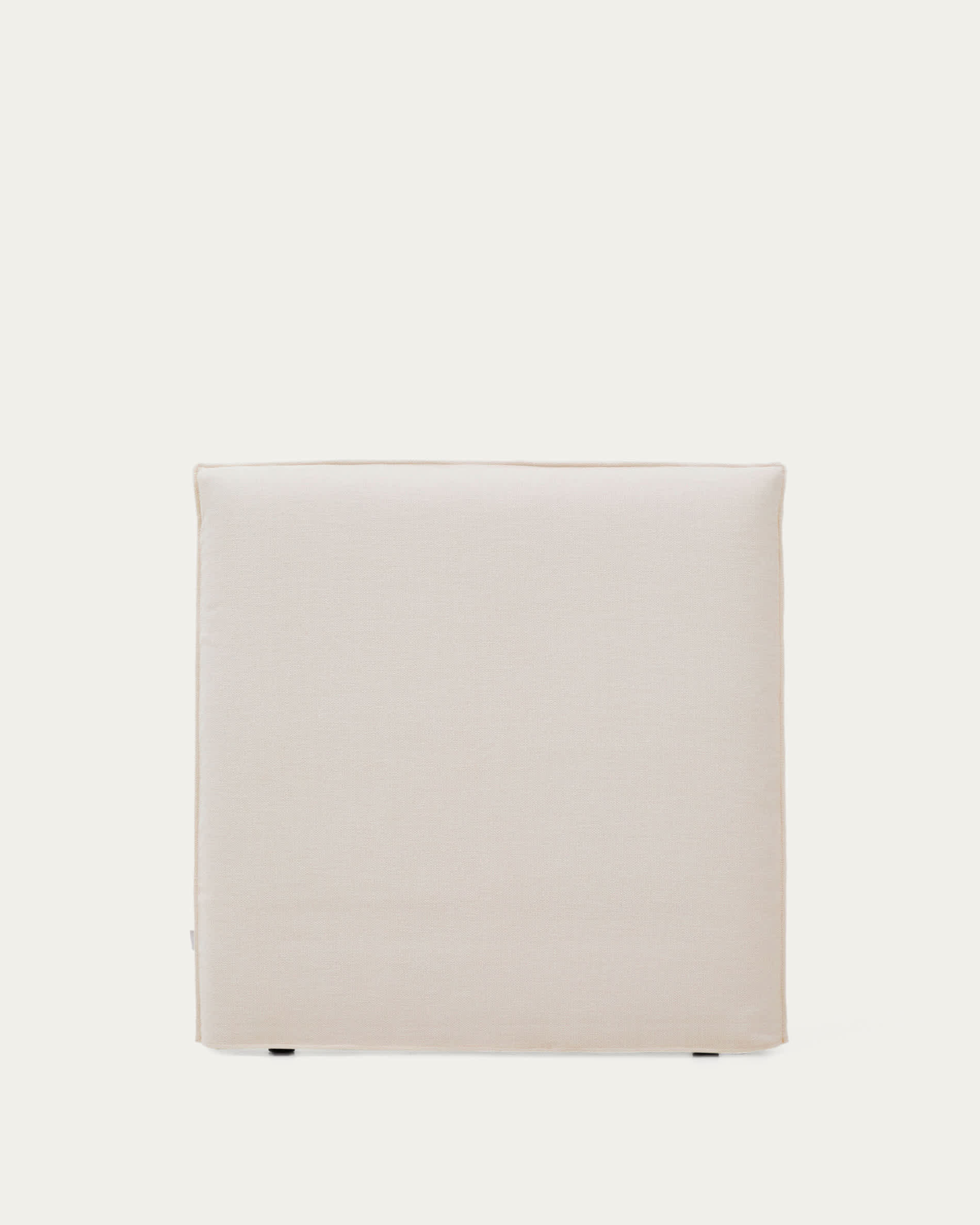 Cabecero desenfundable Jaira de chenilla blanco para cama de hasta 90 cm FSC Mix Credit