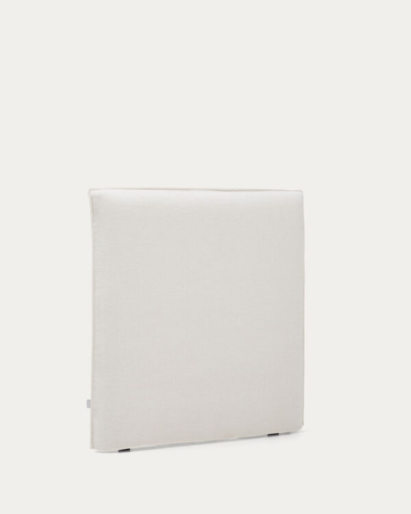 Cabecero desenfundable Jaira de chenilla blanco para cama de hasta 90 cm FSC Mix Credit