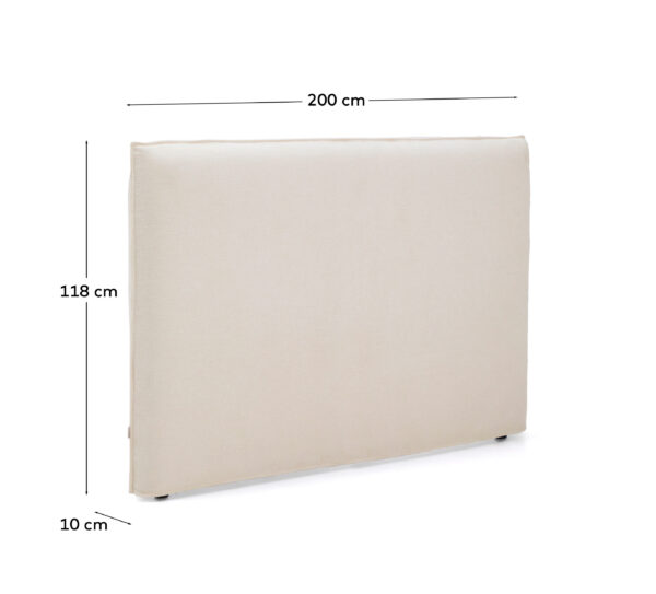 Cabecero desenfundable Jaira de chenilla blanco para cama de hasta 180 cm FSC Mix Credit