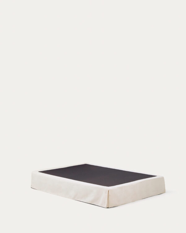 Funda para base Jaira de chenilla blanco para cama de 150 x 190 cm
