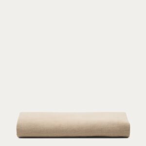 Funda para base Jaira de lino y algodón topo para colchón de 180 x 200 cm