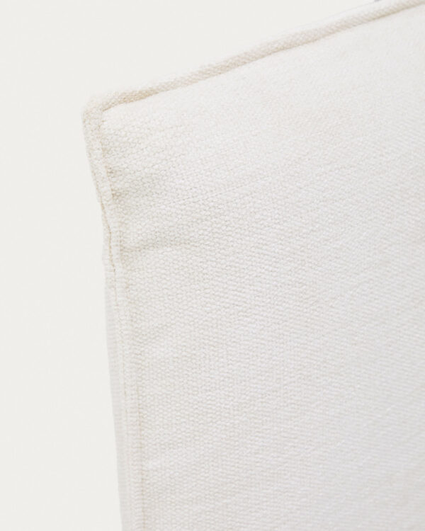 Funda para cabecero Jaira de chenilla blanco para cama de hasta 150 cm