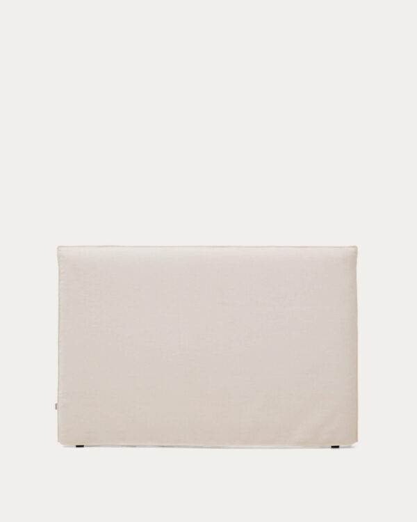 Funda para cabecero Jaira de chenilla blanco para cama de hasta 160 cm