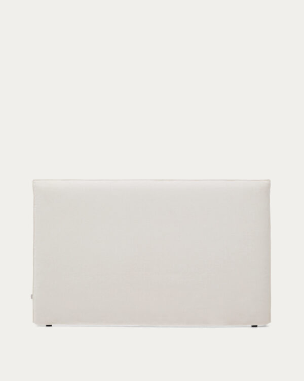 Funda para cabecero Jaira de chenilla blanco para cama de hasta 180 cm