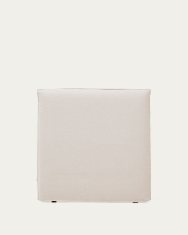 Funda para cabecero Jaira de chenilla blanco para cama de hasta 90 cm
