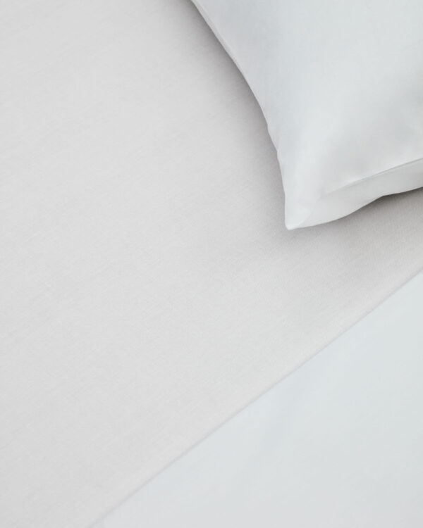 Sábana bajera Teia 100% algodón percal 180 hilos blanco para cama 90 cm