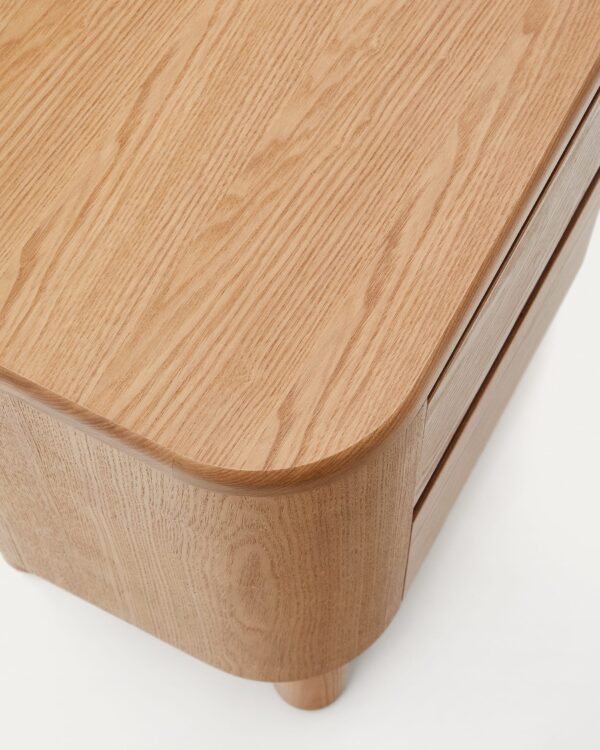 Mesita de noche Salaya de madera contrachapada de fresno FSC Mix Credit 55 x 50 cm