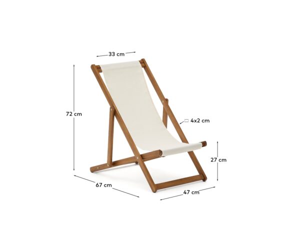 Hamaca infantil plegable de exterior Adredna beige de madera maciza de acacia FSC 100%