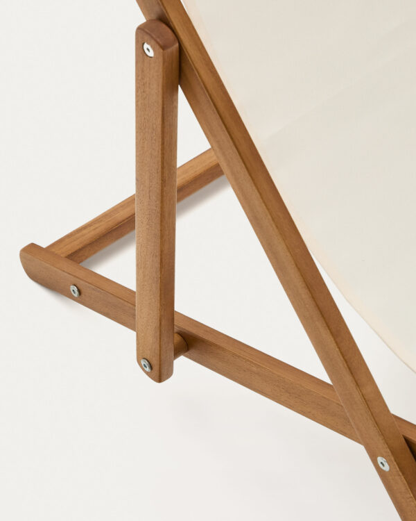 Hamaca infantil plegable de exterior Adredna beige de madera maciza de acacia FSC 100%