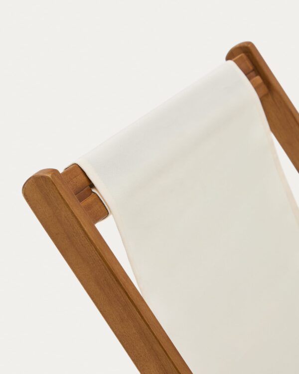 Hamaca infantil plegable de exterior Adredna beige de madera maciza de acacia FSC 100%
