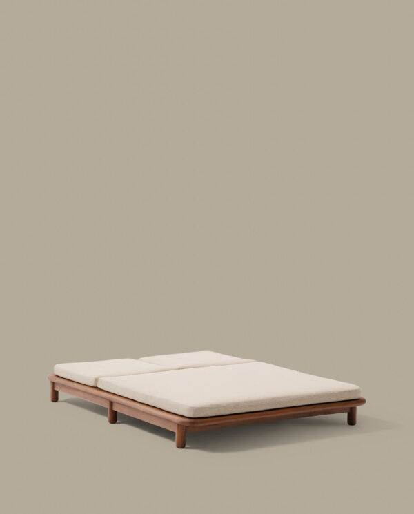 Tumbona doble Turqueta de madera maciza de teca FSC 100%