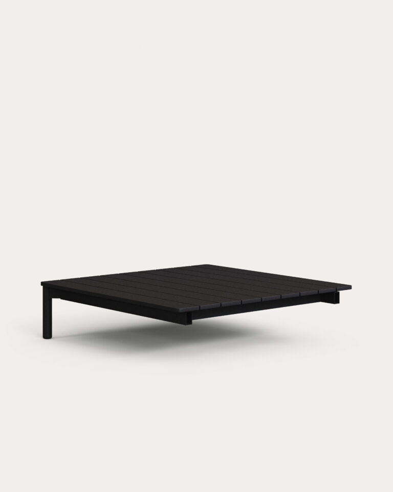 Sobre de mesa rinconera para sofá Sorells de aluminio gris 95 x 95 cm