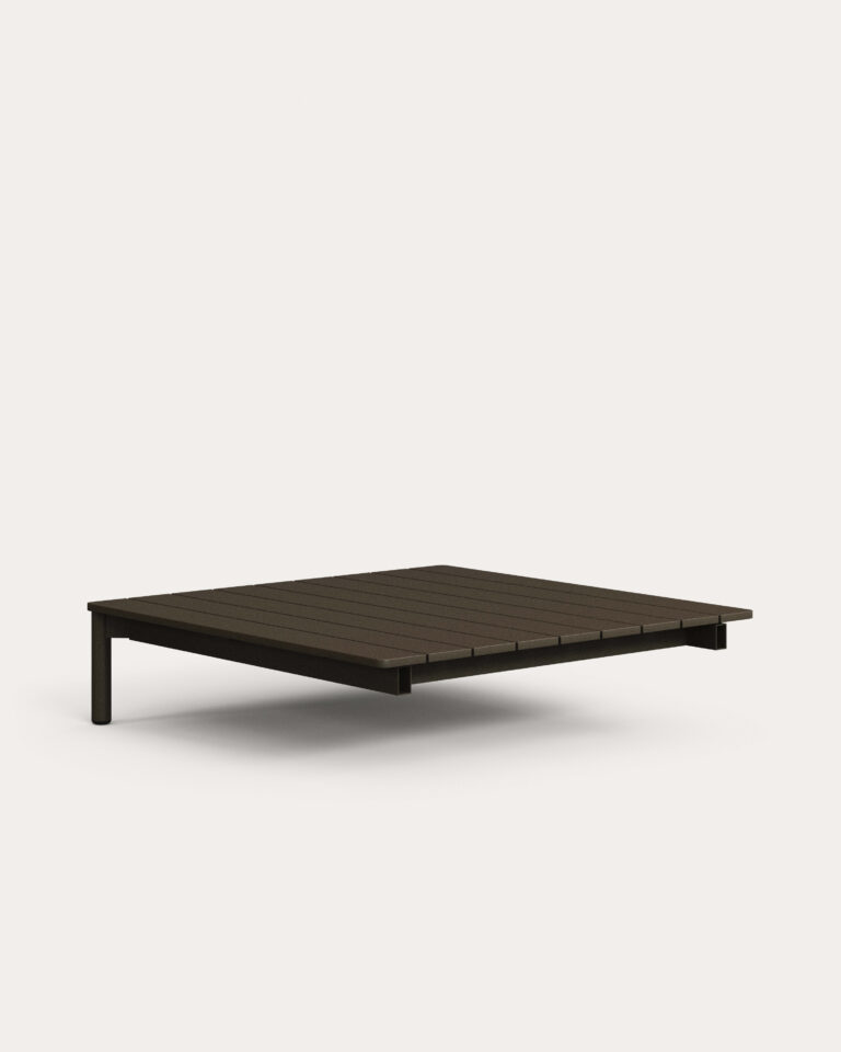 Sobre para mesa rinconera para sofá Sorells de aluminio verde 95 x 95 cm