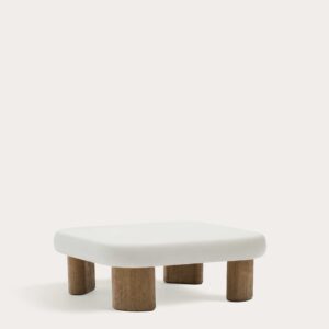 Mesa de centro Labra de cemento y madera de acacia 80 x 80 cm FSC 100%