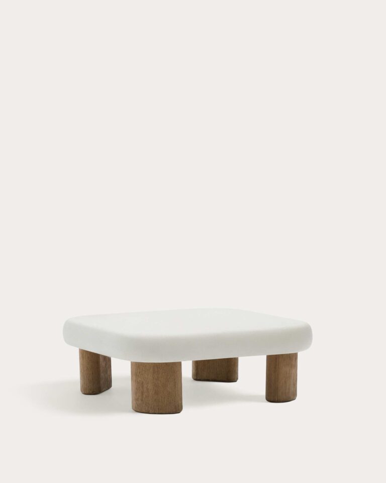 Mesa de centro Labra de cemento y madera de acacia 80 x 80 cm FSC 100%