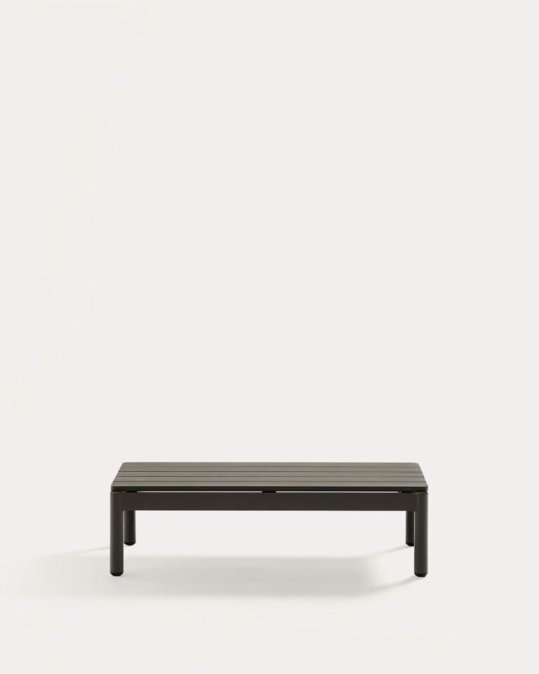 Mesa de centro Sorells de aluminio verde 52,4 x 91 cm