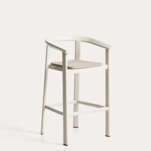 Taburete Erice de aluminio y cuerda crudo 75 cm