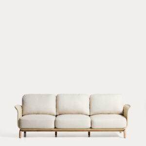 Sofá Alipa 3 plazas de madera maciza de acacia y cuerda crudo 235 cm FSC 100%