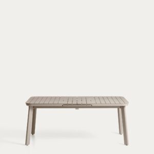 Mesa extensible de exterior Izola de aluminio con acabado topo 185 (235) x 100 cm