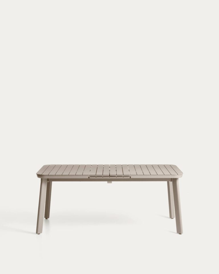 Mesa extensible de exterior Izola de aluminio con acabado topo 185 (235) x 100 cm