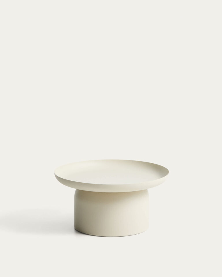 Mesa de centro Arcola de aluminio crudo Ø70 cm
