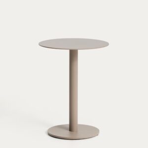 Mesa auxiliar Asinara de aluminio topo Ø40 cm