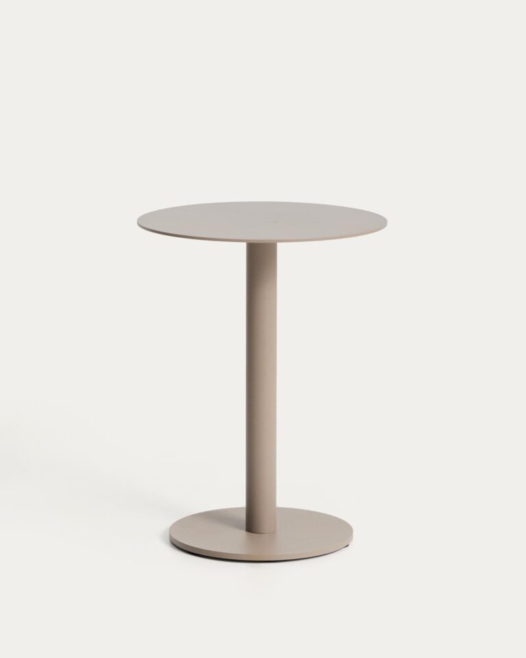 Mesa auxiliar Asinara de aluminio topo Ø40 cm