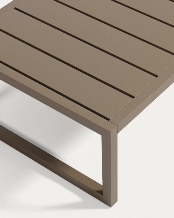 Mesa de centro 100% exterior Comova de aluminio verde 60 x 114 cm