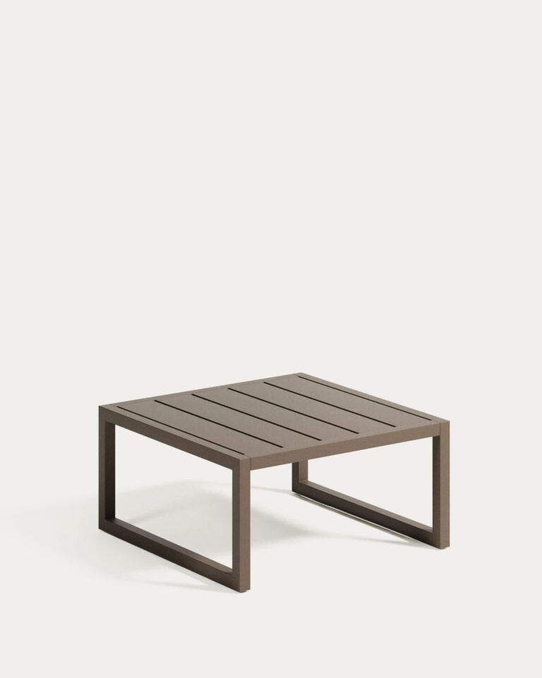 Mesa auxiliar 100% exterior Comova de aluminio verde 60 x 60 cm