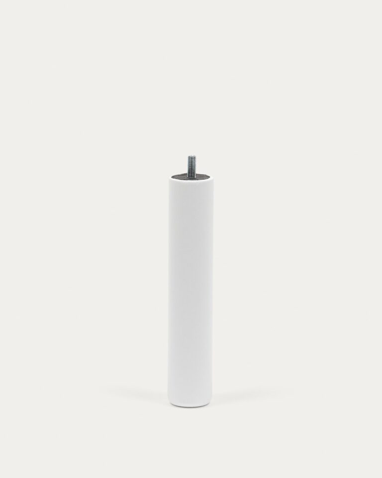 Pata somier Ise de madera maciza de haya con acabado blanco