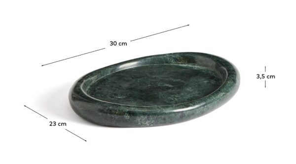 Bandeja Lenorel de mármol verde 30 x 23 cm