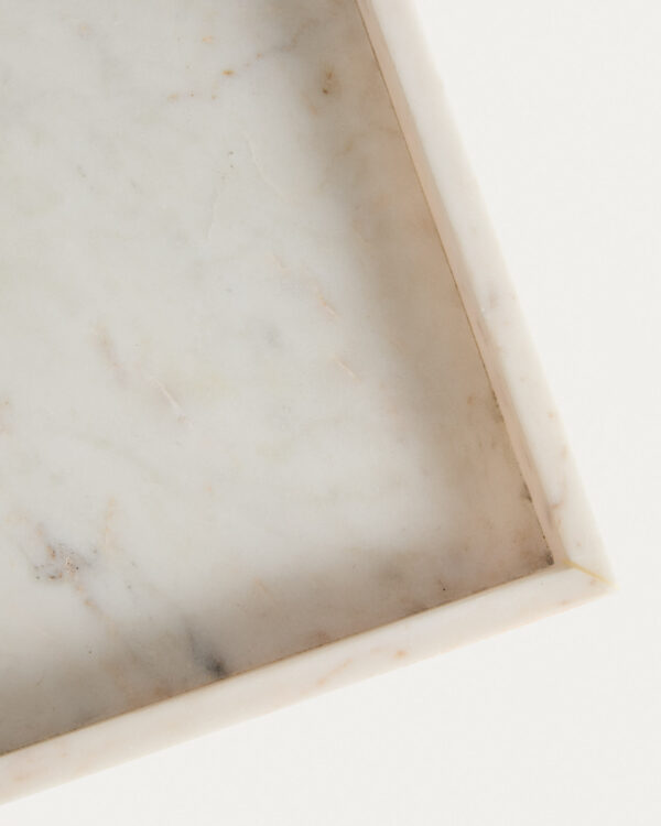Bandeja Serela de mármol blanco 35 x 35 cm