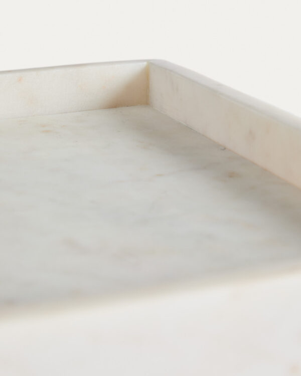 Bandeja Serela de mármol blanco 35 x 35 cm