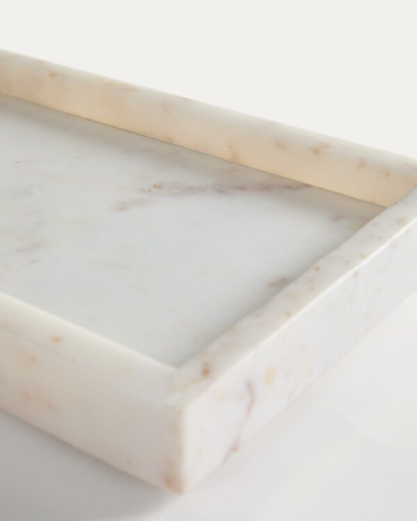 Bandeja Serela de mármol blanco 35 x 18 cm