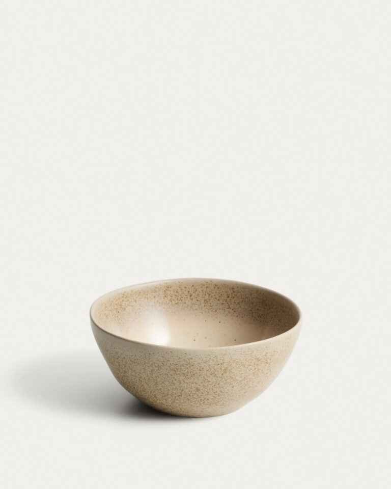 Bol Sarel de cerámica beige