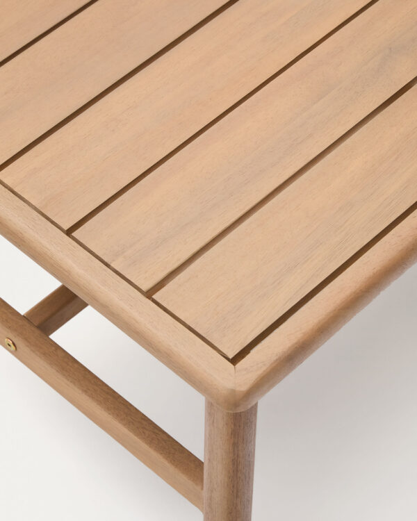 Set Alabe de sofá de 2 plazas, 2 sillones y mesa de centro de madera de acacia FSC 100%