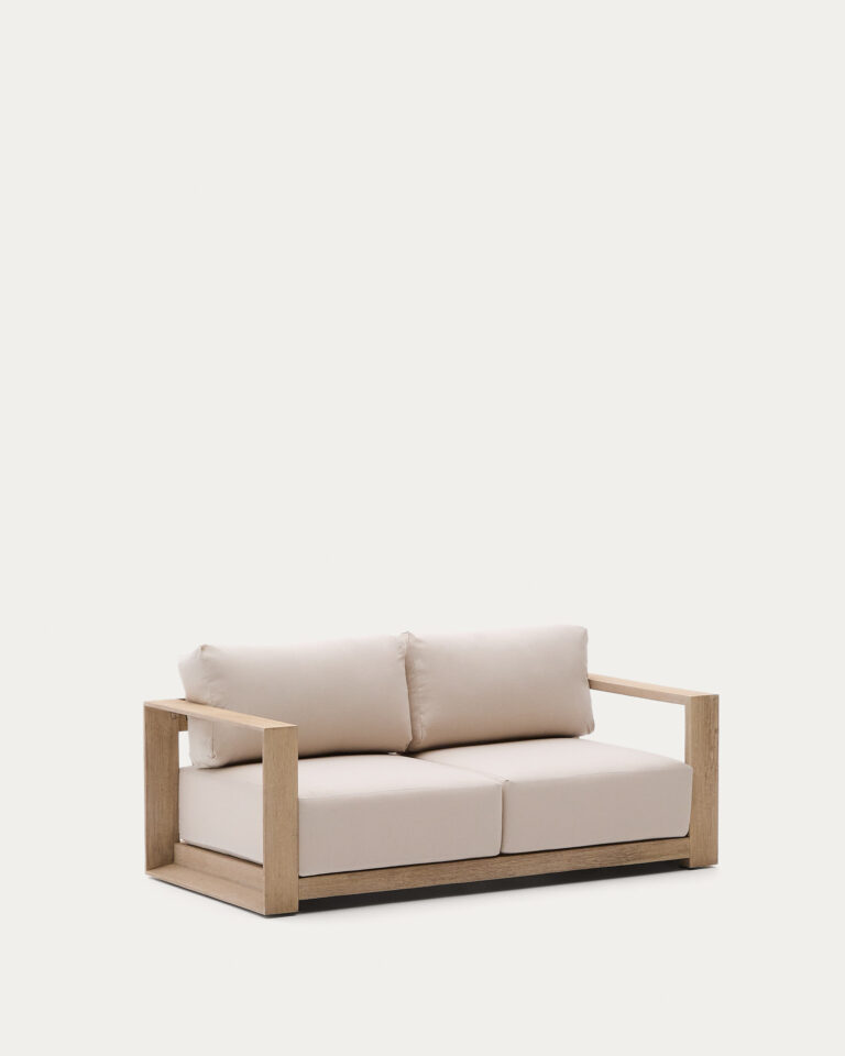 Sofá Ambra de 2 plazas de madera maciza de acacia con acabado claro 174 cm FSC 100%
