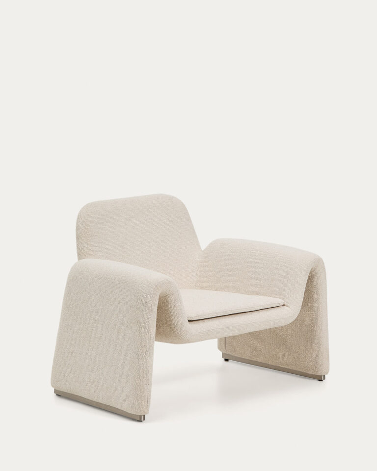 Butaca Melvia de chenilla beige