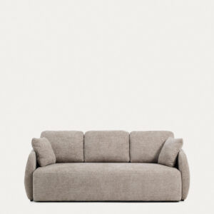 Sofá cama Laira 3 plazas de chenilla topo 218 cm FSC Mix Credit