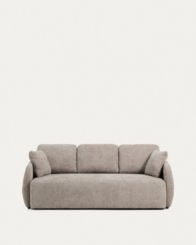 Sofá cama Laira 3 plazas de chenilla topo 218 cm FSC Mix Credit
