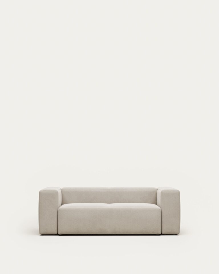 Sofá Blok 2 plazas de chenilla beige 210 cm FSC Mix Credit
