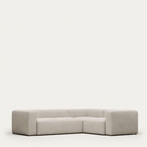 Sofá rinconero Blok 3 plazas de chenilla beige 290 x 230 cm / 230 cm 290 cm FSC Mix Credit