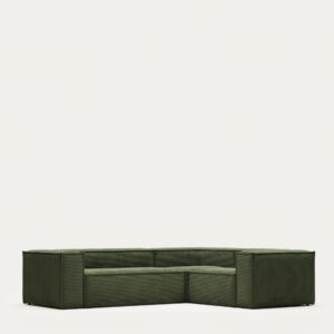 Sofá rinconero Blok 3 plazas pana gruesa verde 290 x 230 cm / 230 cm 290 cm FSC Mix Credit